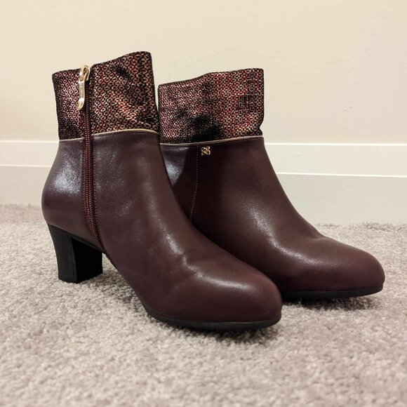 Brand New Burgundy Pierre Cardin Heels - Picture 4 of 5